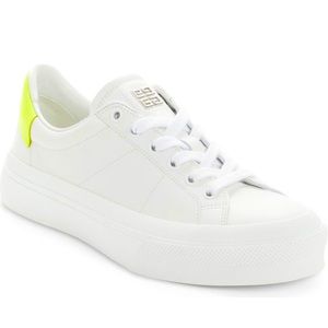 GIVENCHY authentic City Court white leather lace sneakers with trim